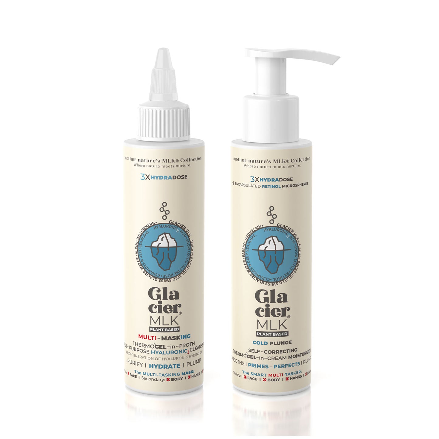 Tweak'd by Nature Glacier MLK Cold Plunge Cleanser + Moisturizer Duo