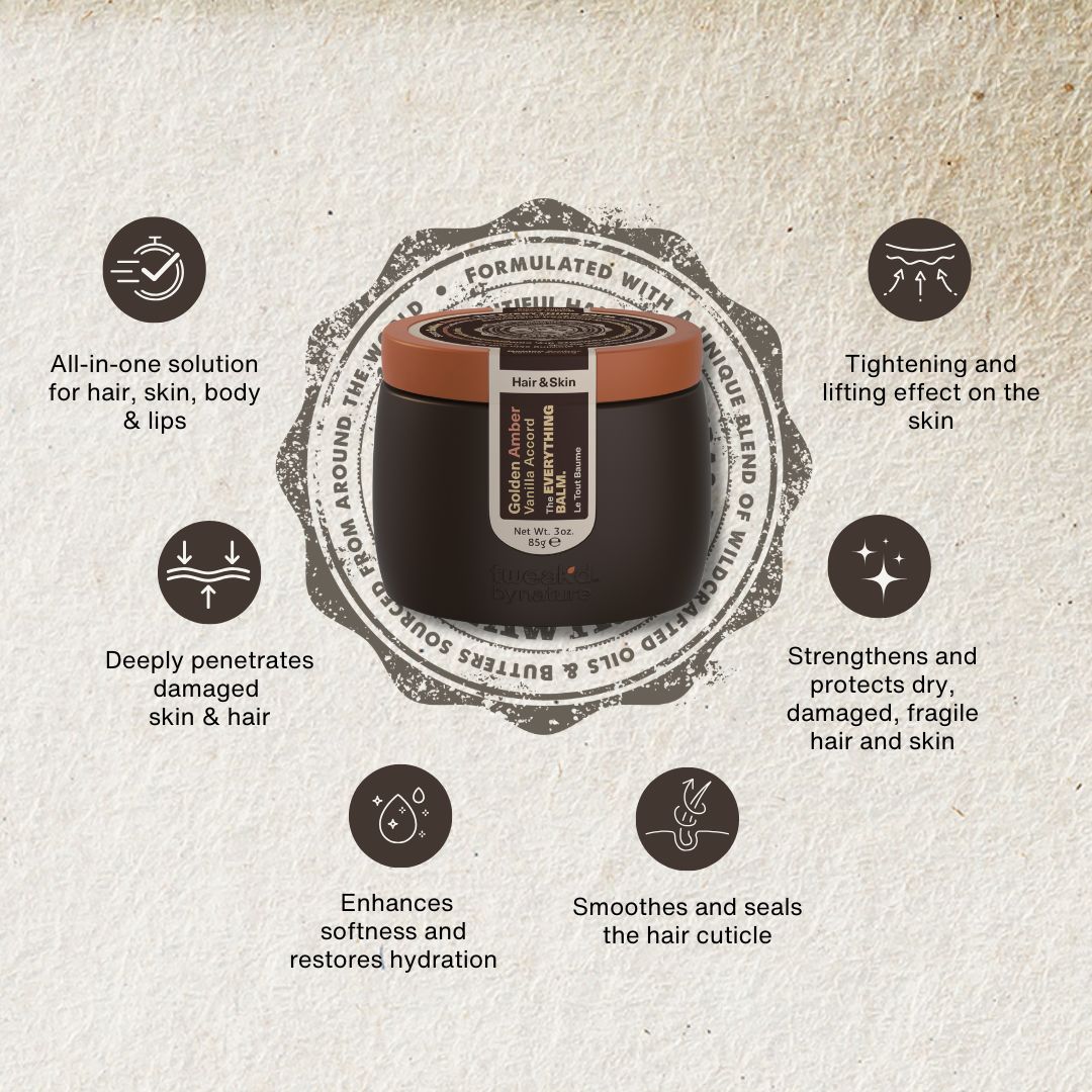 Strengthens, smoothes and protects damaged hair and skin. Introducing the Tweak'd by Nature The Everything Balm