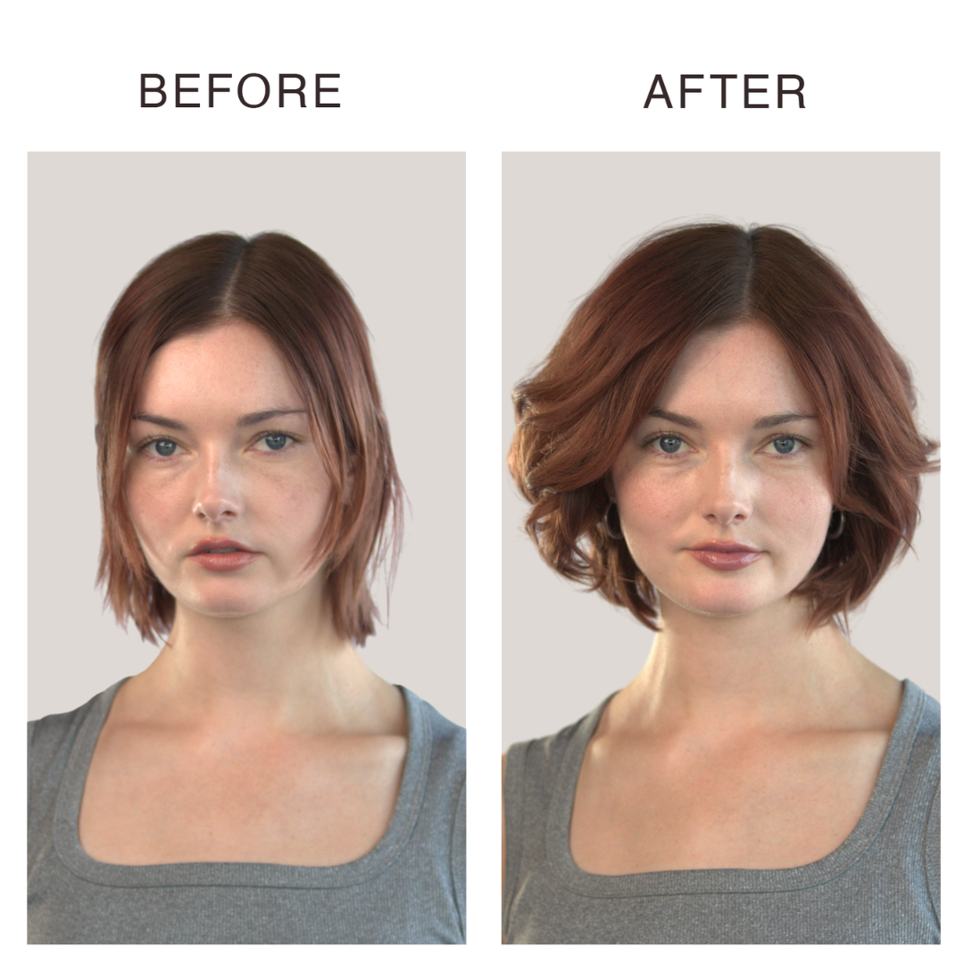 Before and After the Get The Look: Ready in Five Blow-Dry Set