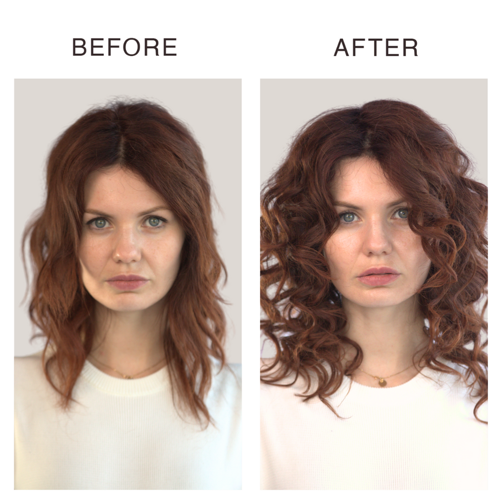 
                  
                    Before and After using the Get the Look: Perfect Curls Blow-Dry Set
                  
                