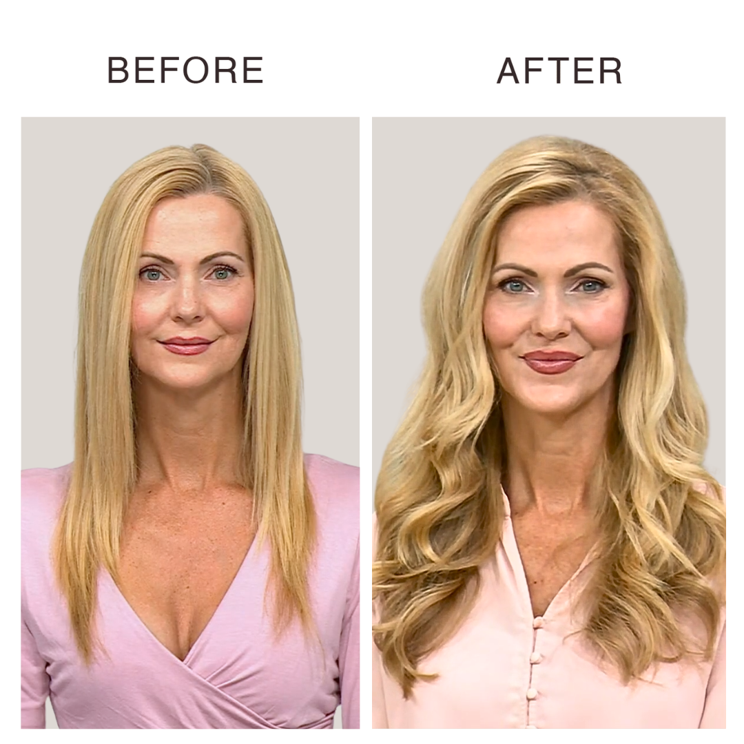 Before and after Tweak'd by Nature CUREit HydrHARush SplasH20 Hair & Scalp Mask