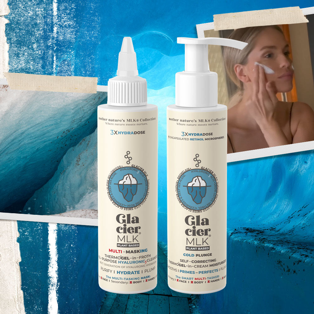 Glacier MLK Cold Plunge Cleanser + Moisturizer Duo