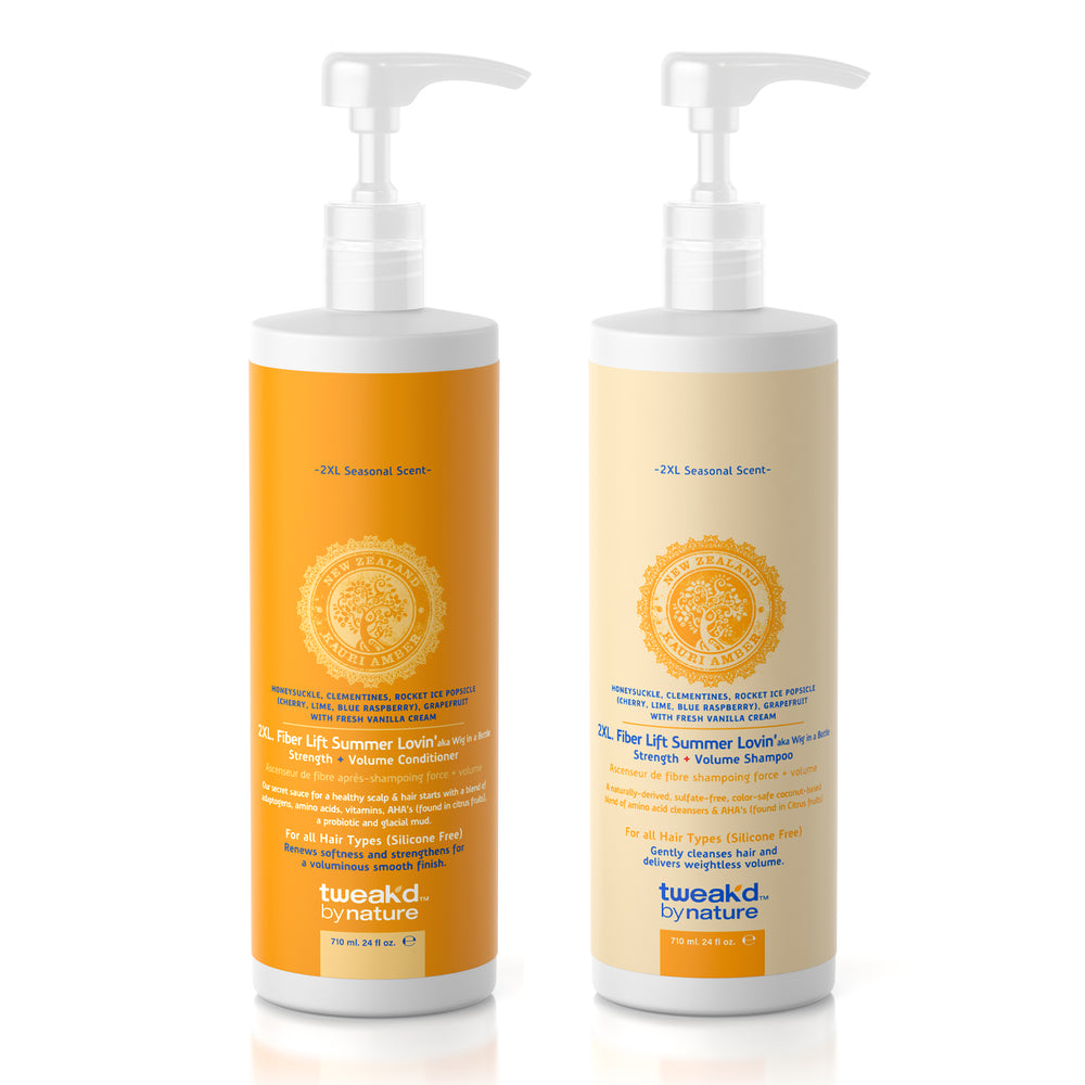 Tweak'd by Nature 2XL Volumizing Shampoo & Conditioner 24oz. Set - Summer Lovin